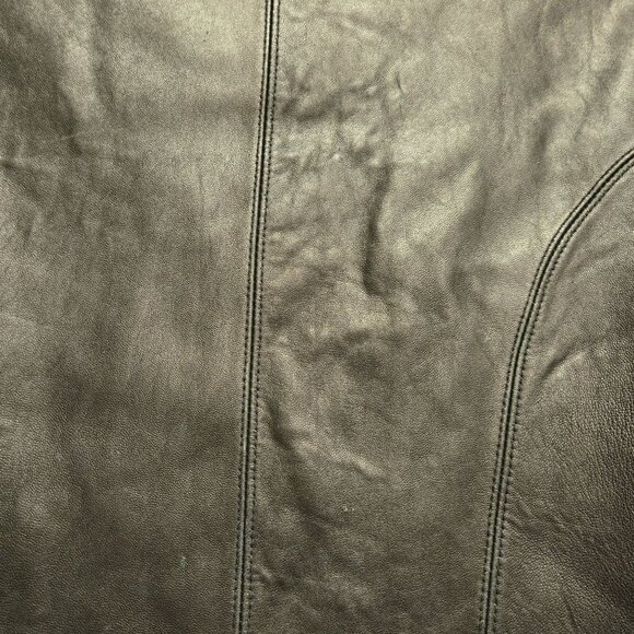 Vintage Wilsons Leather Black Cropped Blazer Jacket Soft Tailored M - Picture 10 of 16